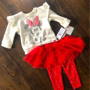 Minnie mouse valentines girls 12 months outfit